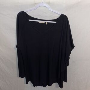 Soft Surroundings Women’s Dressy Blouse Size XL Black Going Out Party Style